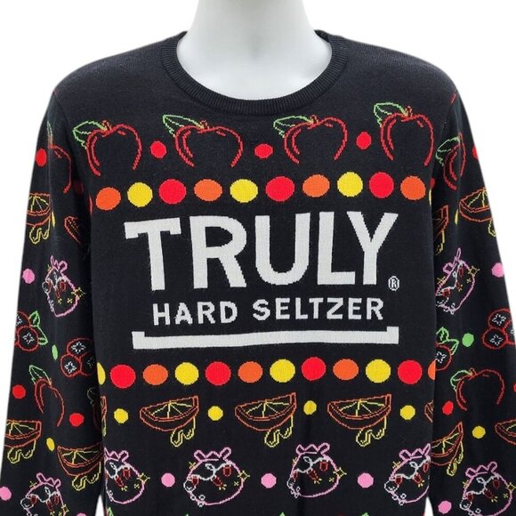 Truly Hard Seltzer Multicolor Ugly Christmas Sweater Adult Large - Picture 2 of 7